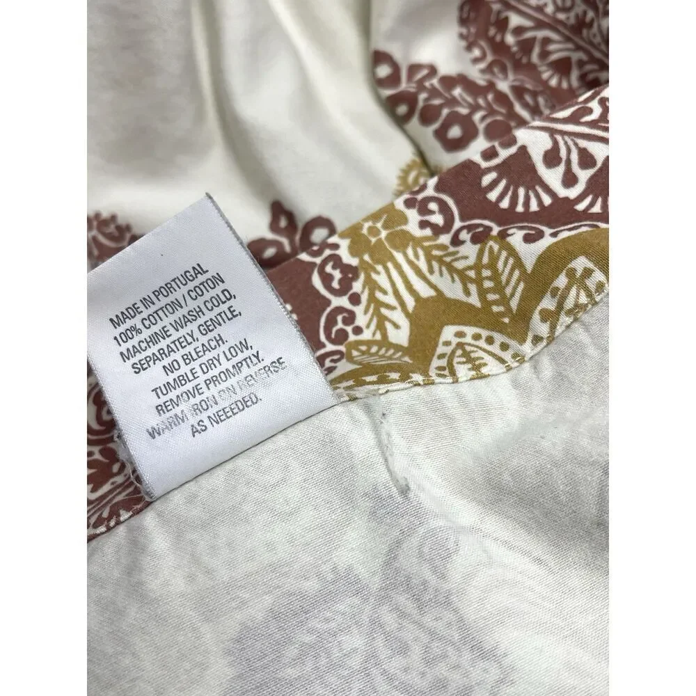 MARIMEKKO TAMBURIINI 60x120” Tablecloth Ivory Crate&Barrel Holiday Thanksgiving